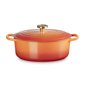 Le Creuset Flamme Dorée Signature Cast Iron Oval Casserole 29cm  